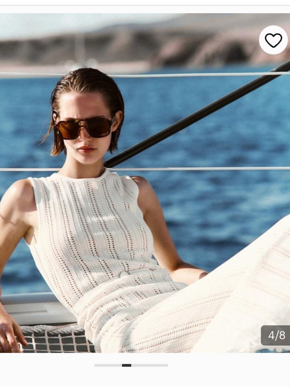 Zara White Textured Maxi Dress